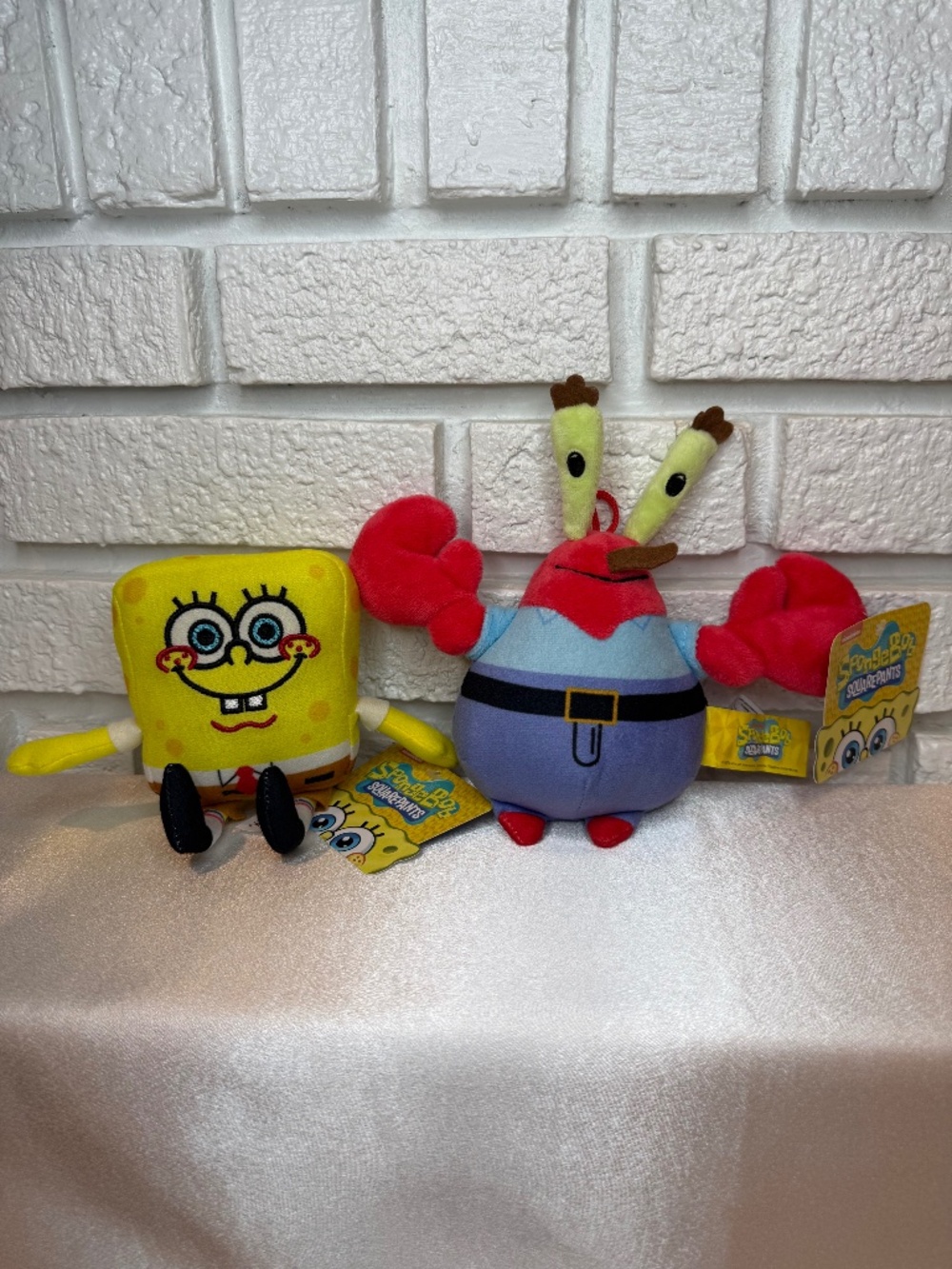 SpongeBob & Mr. Krabs Plushies New With Tags